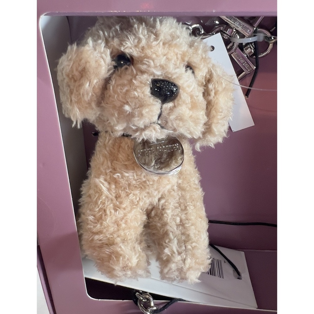Steve Madden Bwren Card Case And Bag Charms‎ Dog Gift Set Cosmetic Pink Quilted - Picture 6 of 9